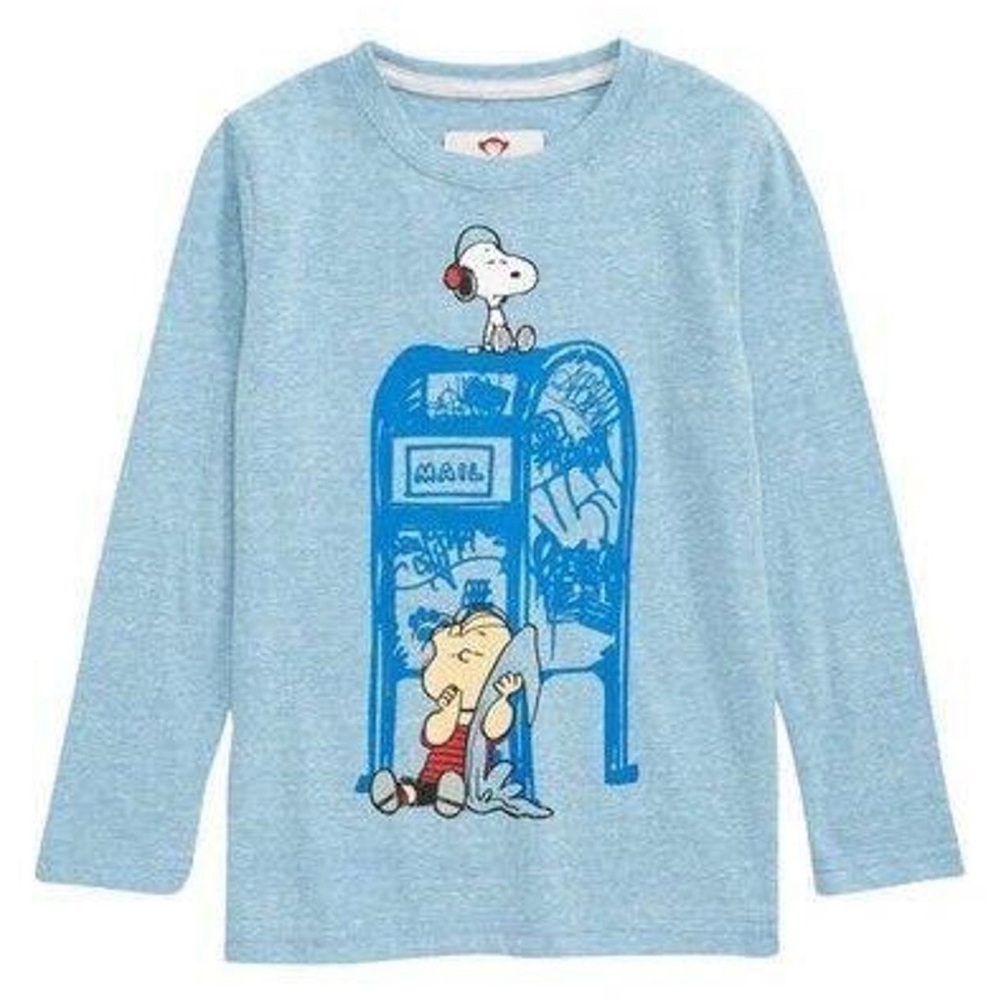 New Appaman Peanuts Long Sleeves Tshirt in Light Blue Size 5 New